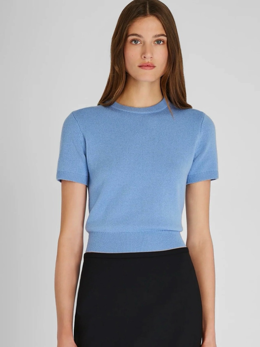 Club Monaco Cashmere Wool Short Sleeve Sweater